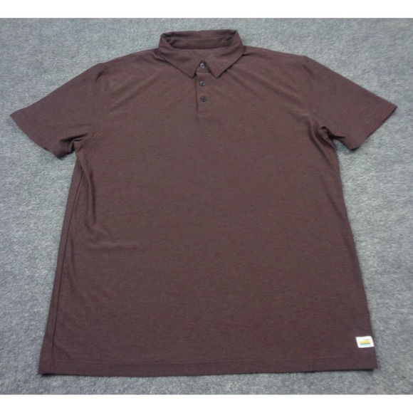 Vuori Other - Vuori Polo Shirt Mens L Raisin Strato Tech Short Sleeve Lightweight Performance